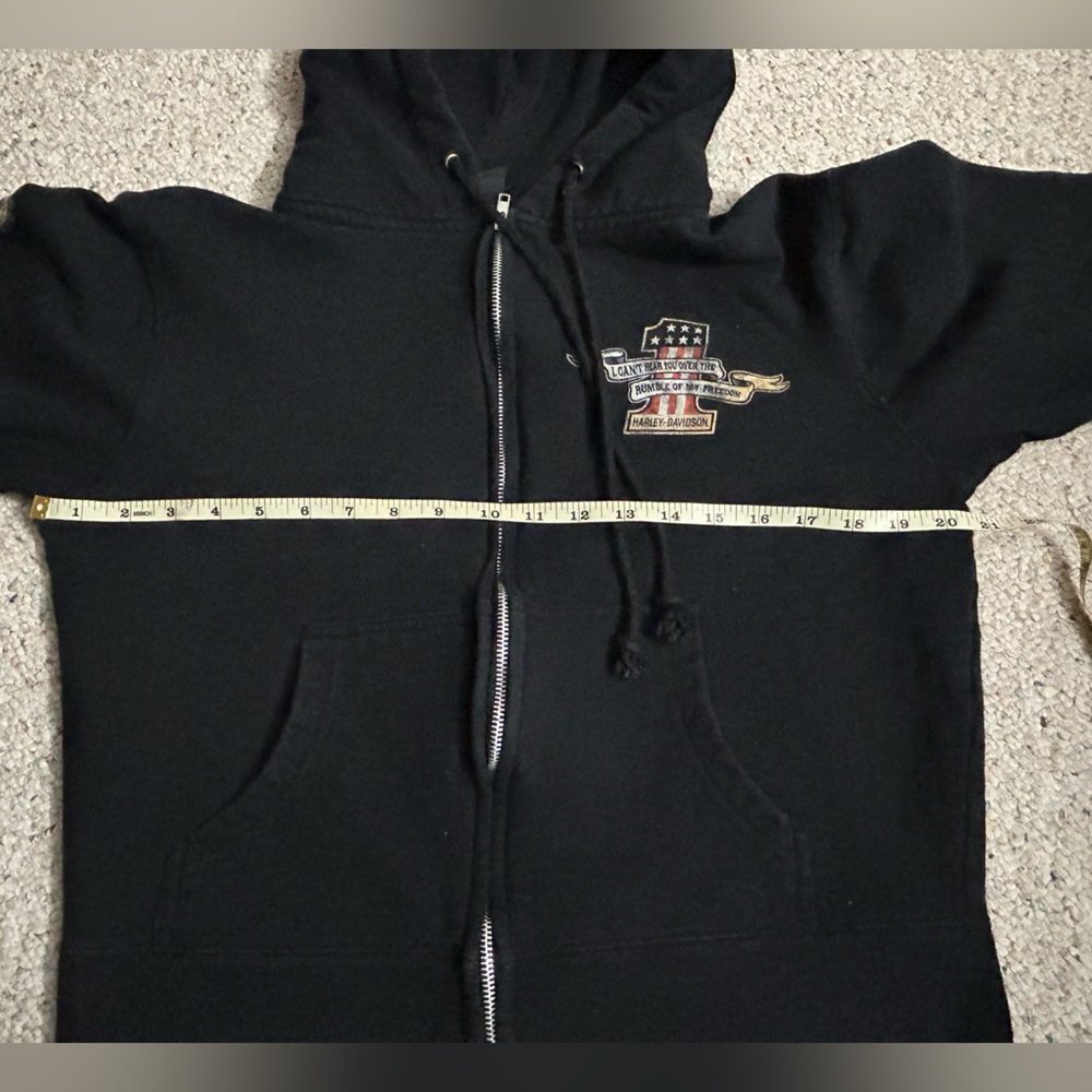 KID ROCK x Harley Davidson Motorcycle Sweatshirt Full Zip Hoodie Womens Size L - Picture 7 of 9